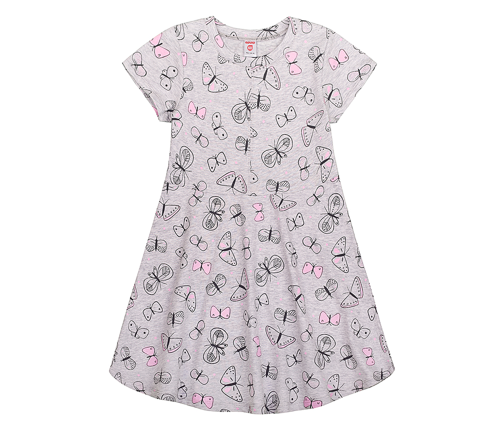 картинка Платье для девочки Crockid К 5403 роз.бабочки на меланже к115 от магазина детских товаров ALiSa