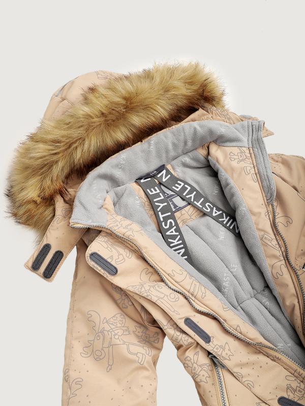 картинка Комбинезон для девочки NIKASTYLE 8з0625 Латте Серый от магазина детских товаров ALiSa