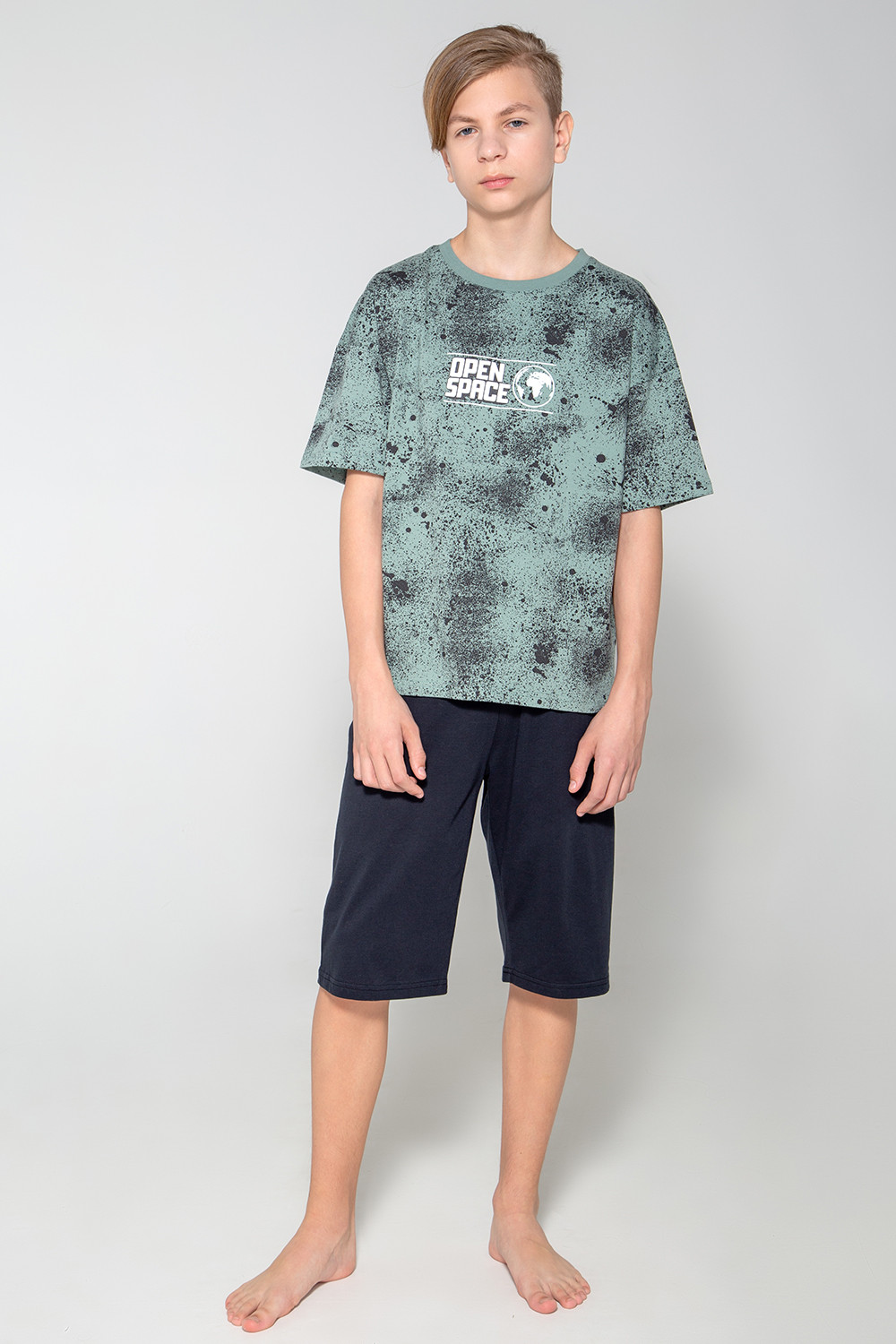 картинка Пижама для мальчика КБ 2812 полынь, темная ежевика от магазина детских товаров ALiSa