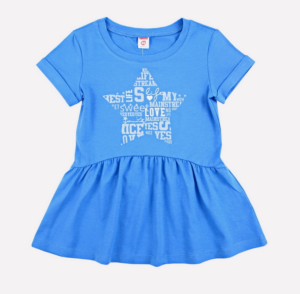 картинка Платье для девочки Crockid К 5495/1 ярко-голубой от магазина детских товаров ALiSa