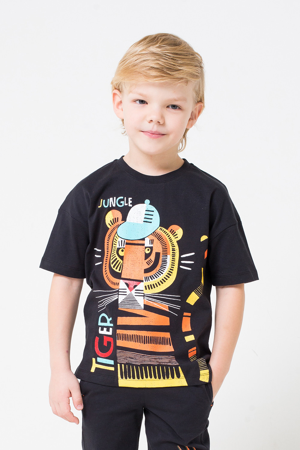 картинка Футболка для мальчика Crockid К 300741 черный к1243 от магазина детских товаров ALiSa