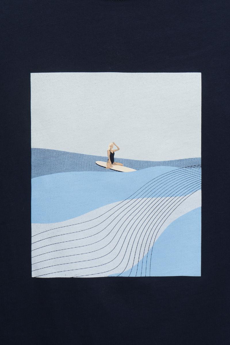 картинка Футболка для девочки Crockid КБ 302070 индиго от магазина детских товаров ALiSa