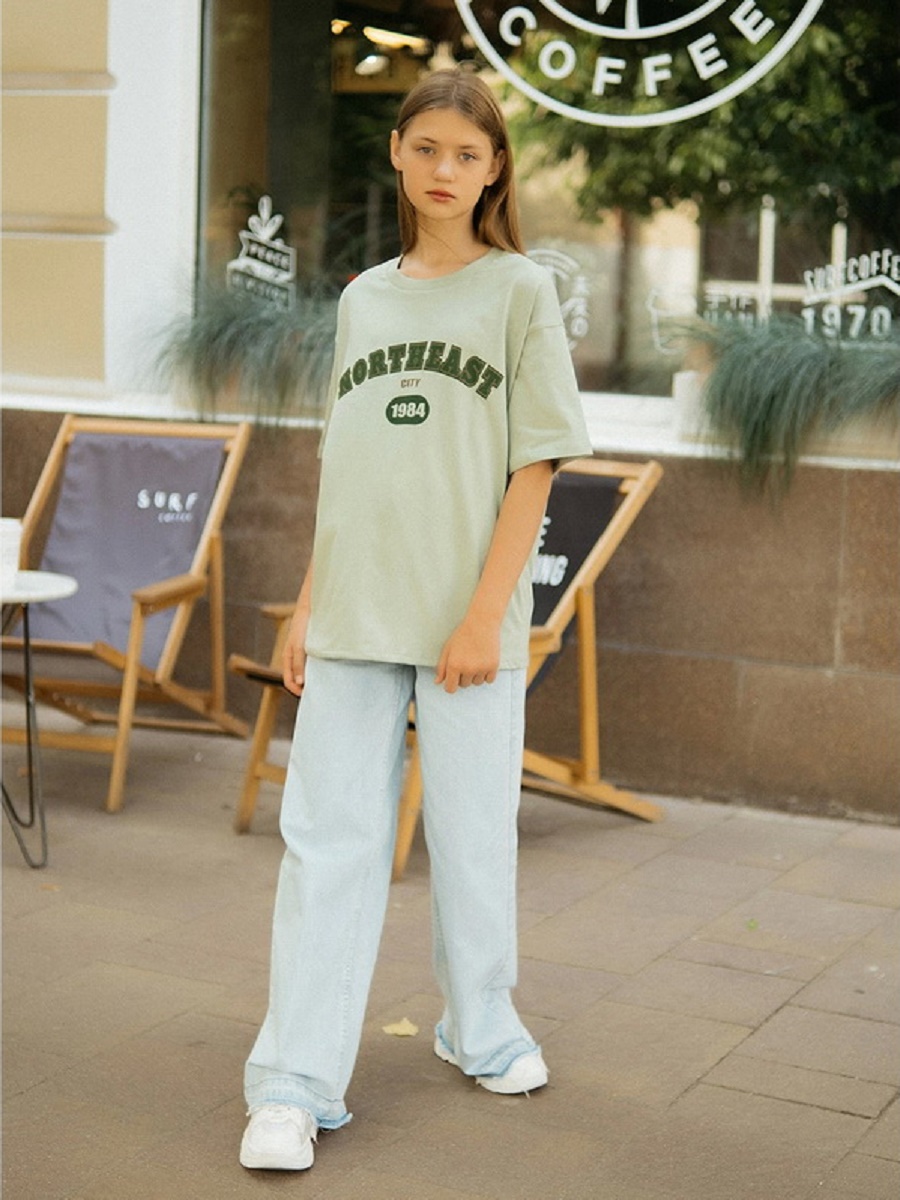 картинка Футболка детская Youlala YLA 1657100203 Ментол от магазина детских товаров ALiSa