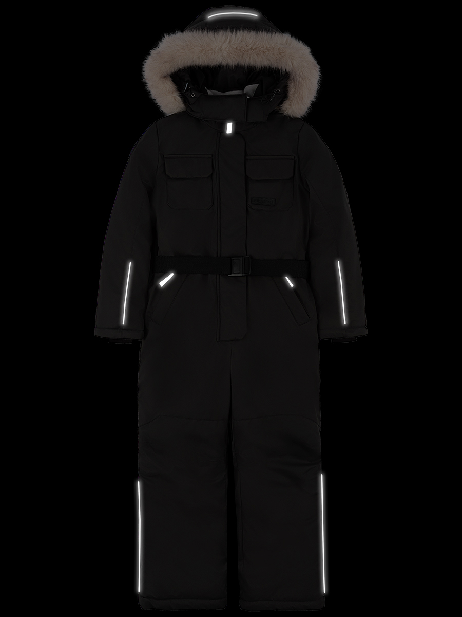 картинка Комбинезон зимний для девочки NIKASTYLE 8з6624 з24 Черный шоколад от магазина детских товаров ALiSa