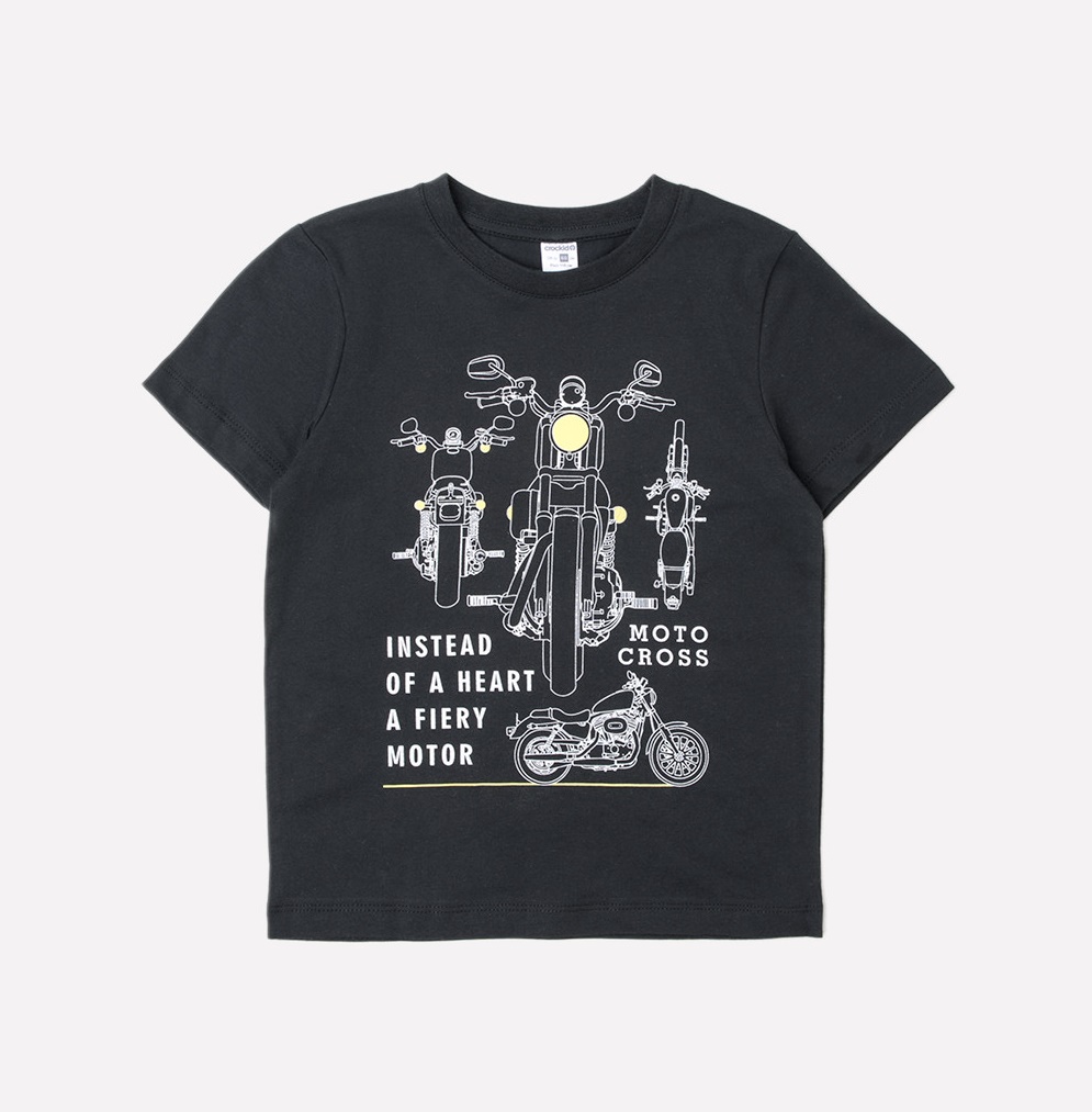 картинка Футболка для мальчика Crockid К 301143 черный к1253 от магазина детских товаров ALiSa