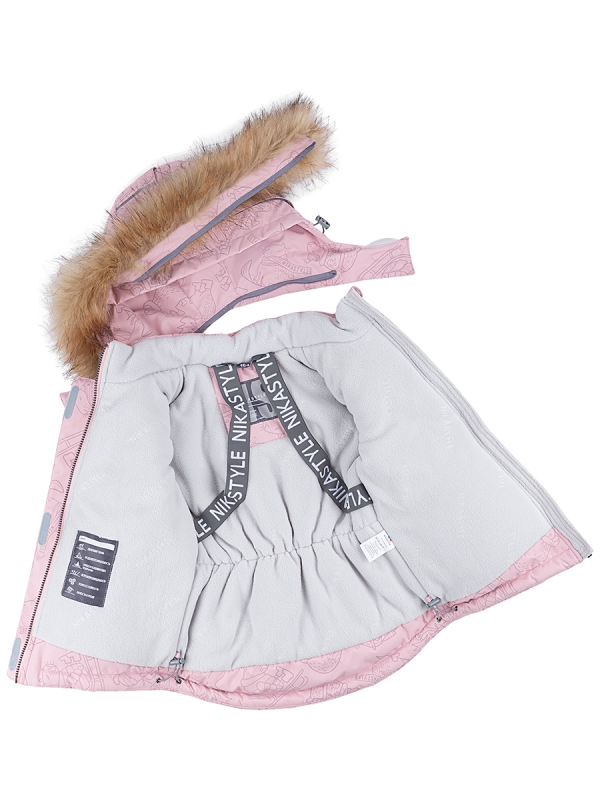 картинка Комплект зимний для девочки NIKASTYLE 7з0224 Пудра серый от магазина детских товаров ALiSa