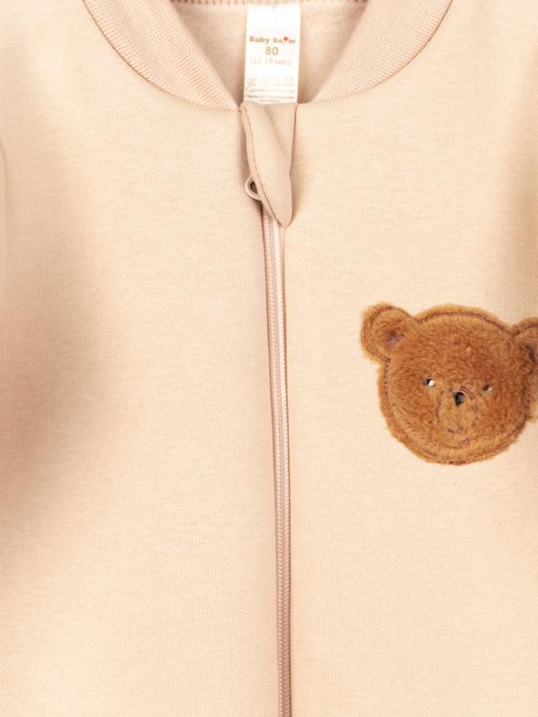 картинка Комбинезон на манжете Baby Boom К381/4-Ф Мишка молочно-бежевый от магазина детских товаров ALiSa
