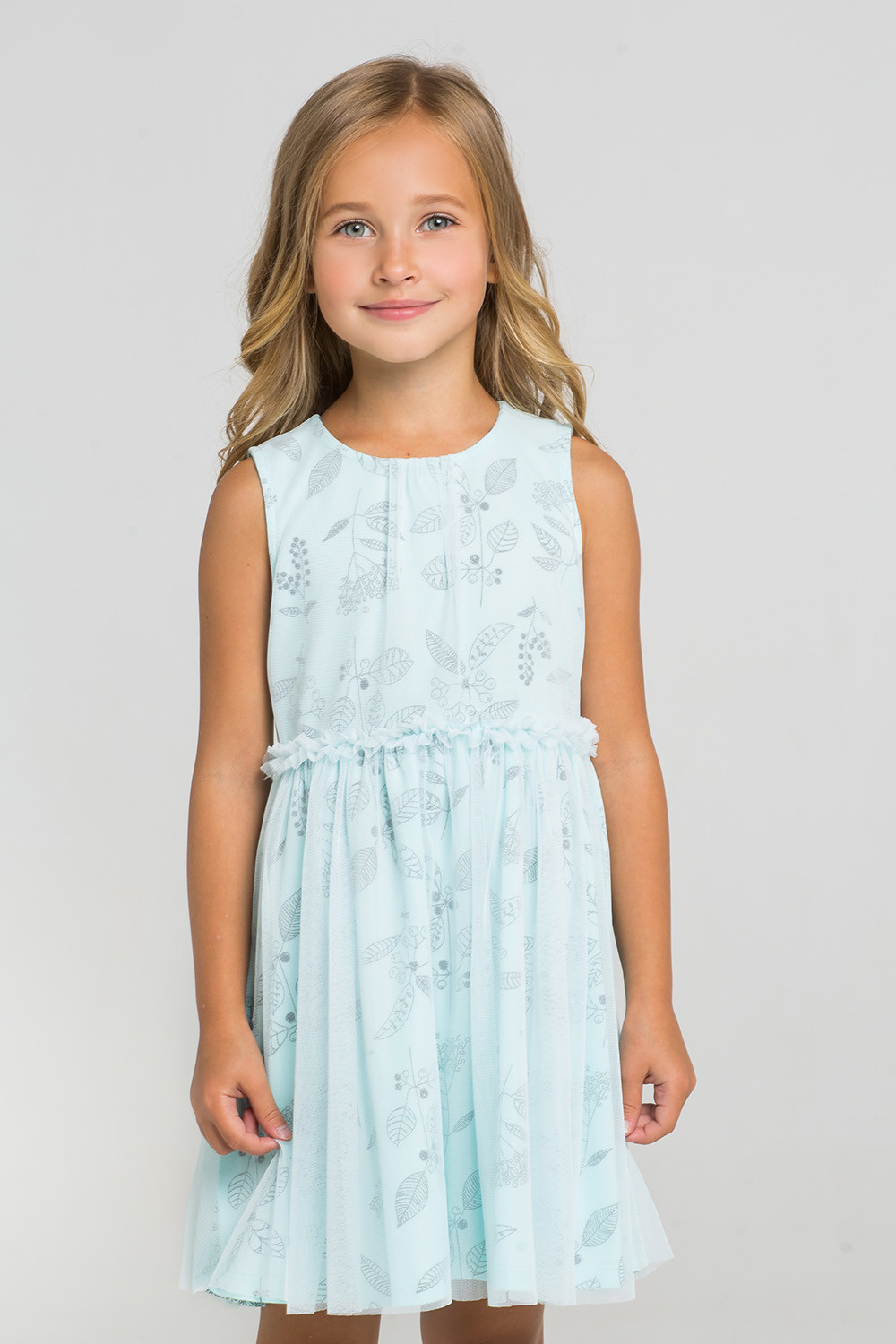 картинка Платье для девочки Crockid К 5442 минт, летние цветы от магазина детских товаров ALiSa