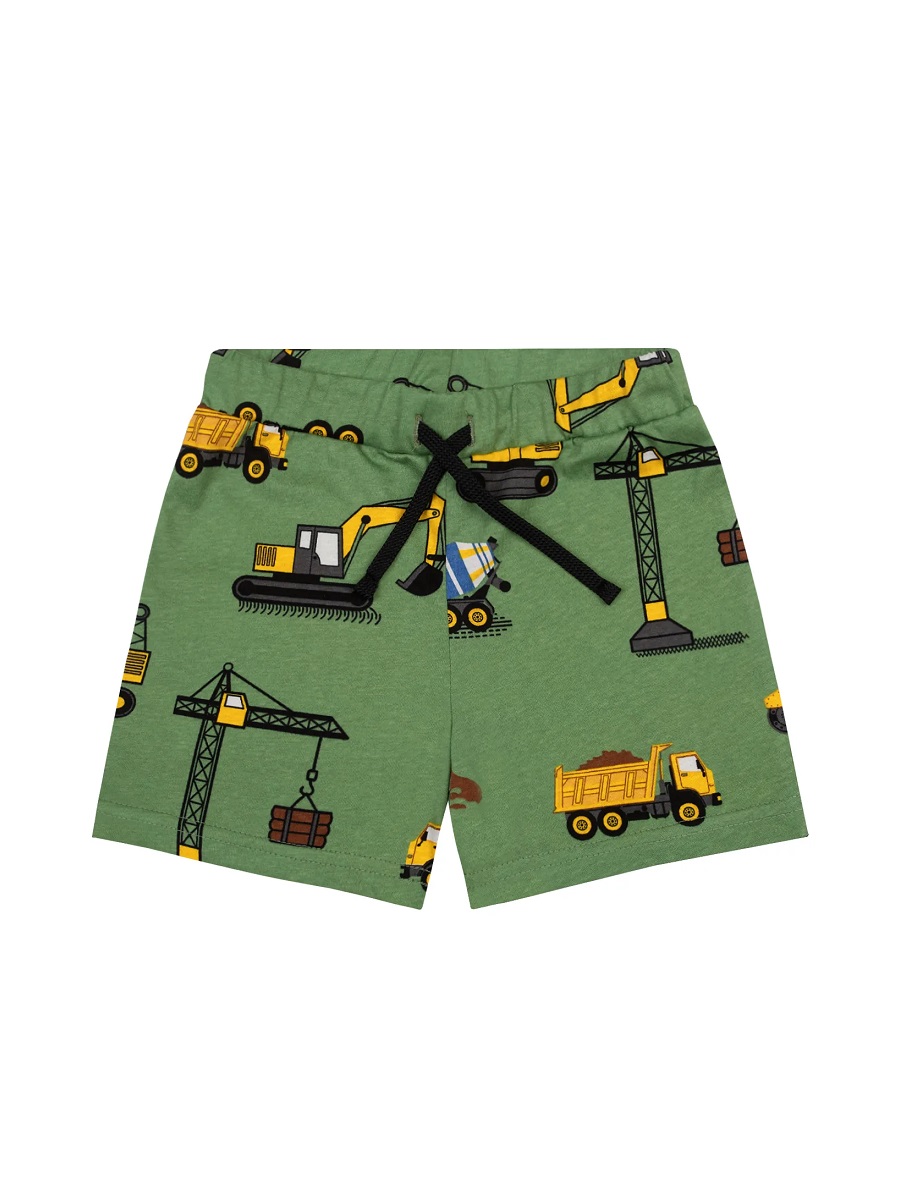 картинка Шорты для мальчика Youlala YLA 0613102605 Техника на зеленом от магазина детских товаров ALiSa