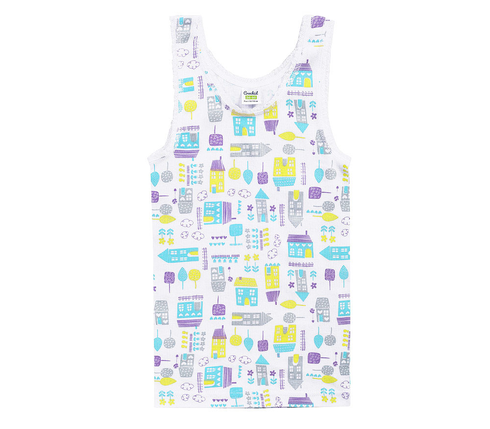 картинка Майка для девочки Crockid К 1077 мятн конфета город от магазина детских товаров ALiSa