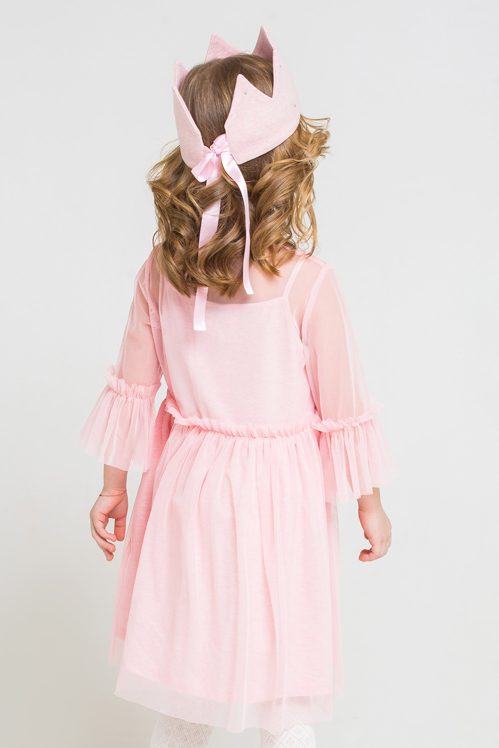 картинка Платье для девочки Crockid КР 5562 светло-розовый меланж к223 от магазина детских товаров ALiSa