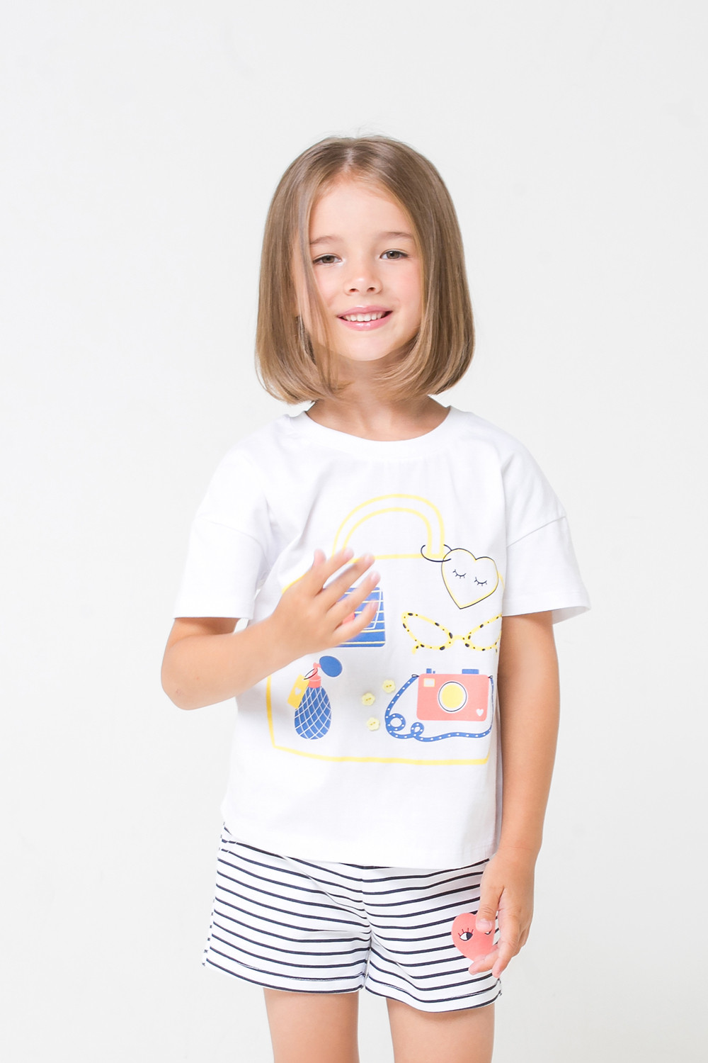 картинка Футболка для девочки Crockid КР 301240 белый к283 от магазина детских товаров ALiSa