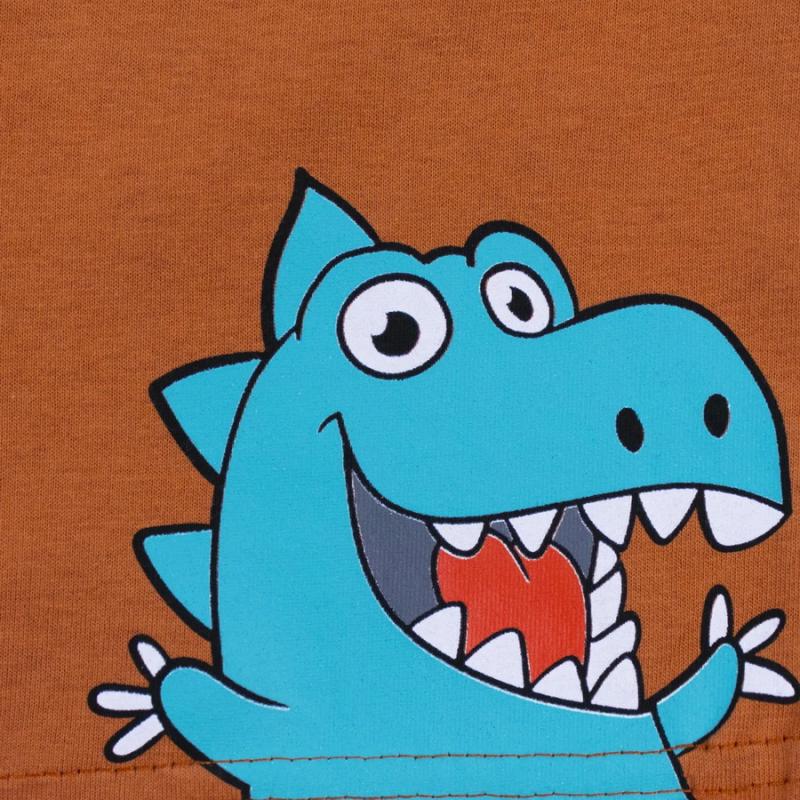 картинка Комплект для мальчика YLA 7752102605 Рыжий динозавры от магазина детских товаров ALiSa