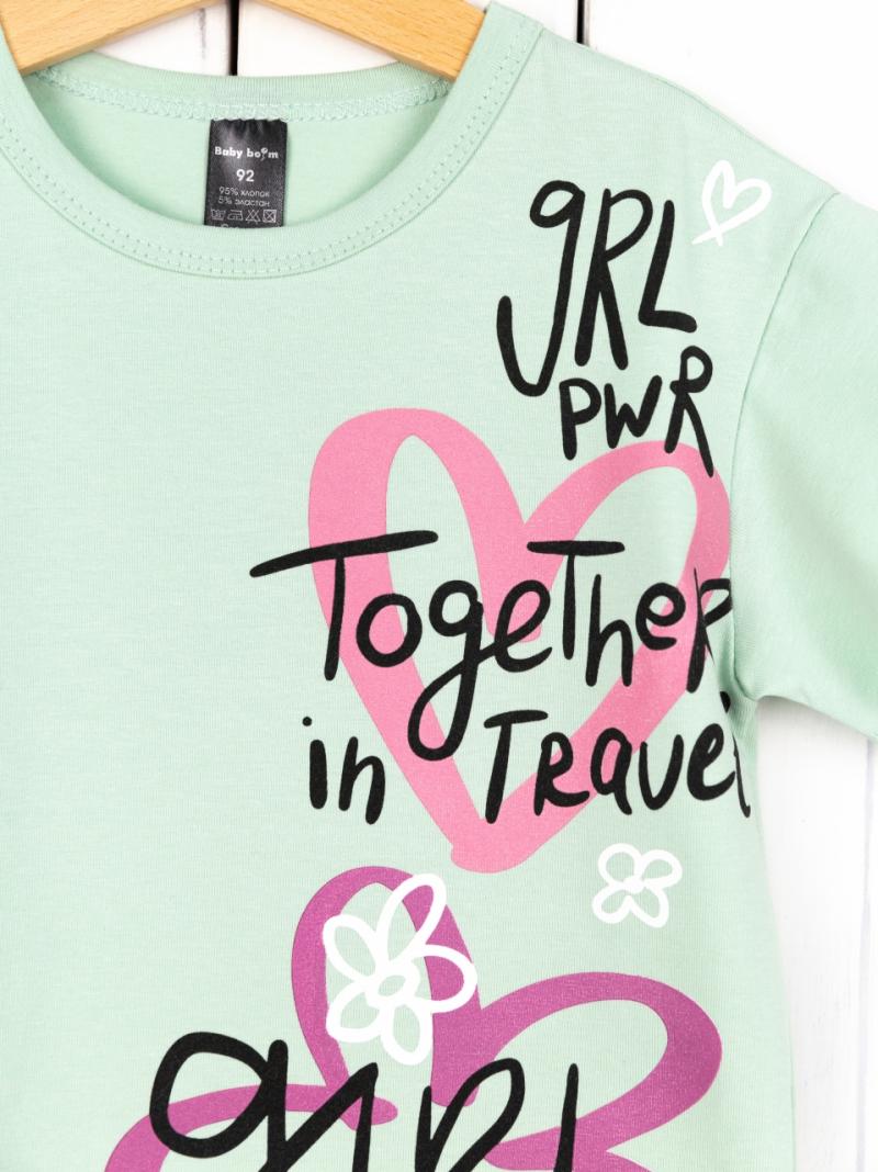 картинка Футболка для девочки Baby Boom Ф106/4-К Серебристая мята Б117 от магазина детских товаров ALiSa