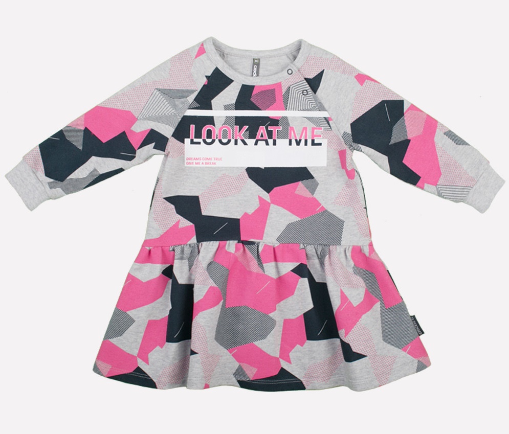 картинка Платье для девочки Crockid КР 5475 геометрия на меланже к189 от магазина детских товаров ALiSa