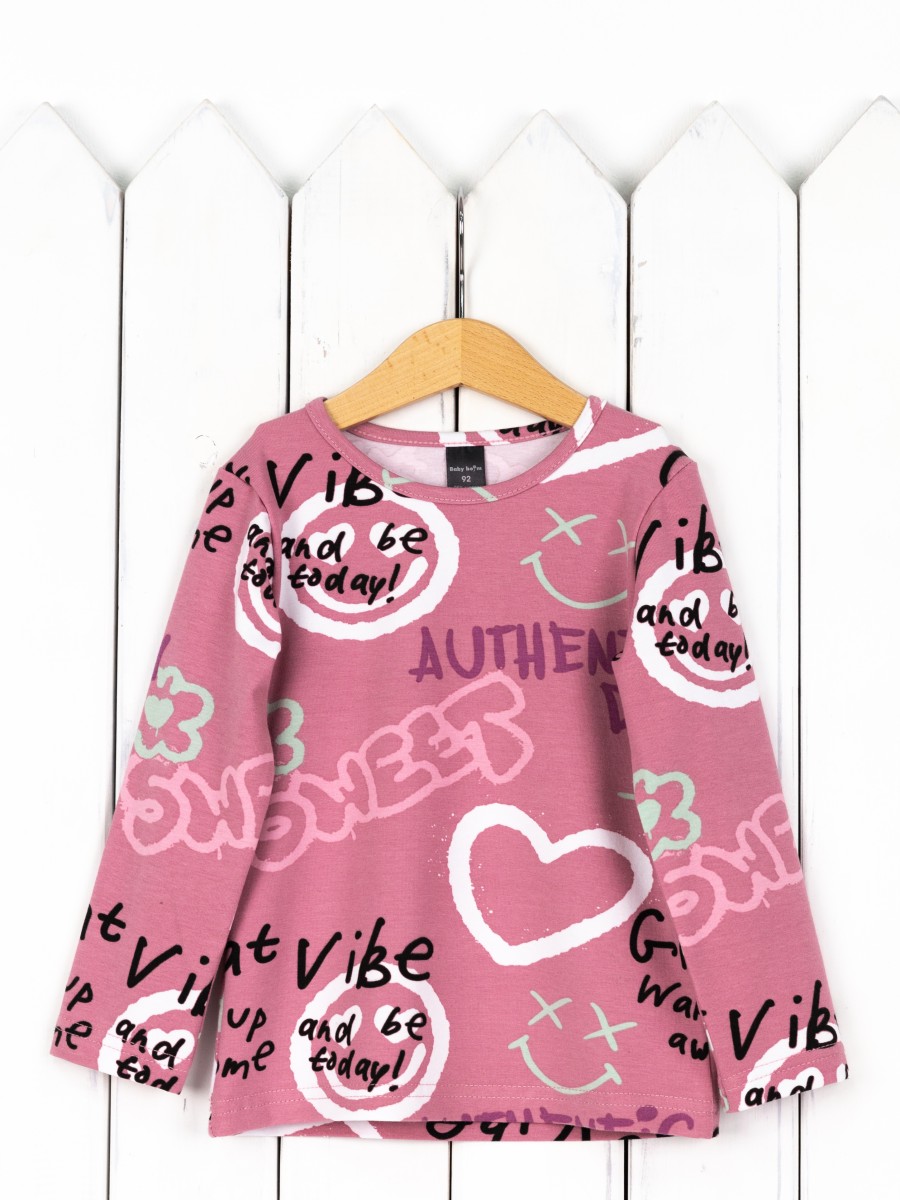 картинка Лонгслив для девочки Baby Boom Ф141/2-К Граффити Б117 от магазина детских товаров ALiSa