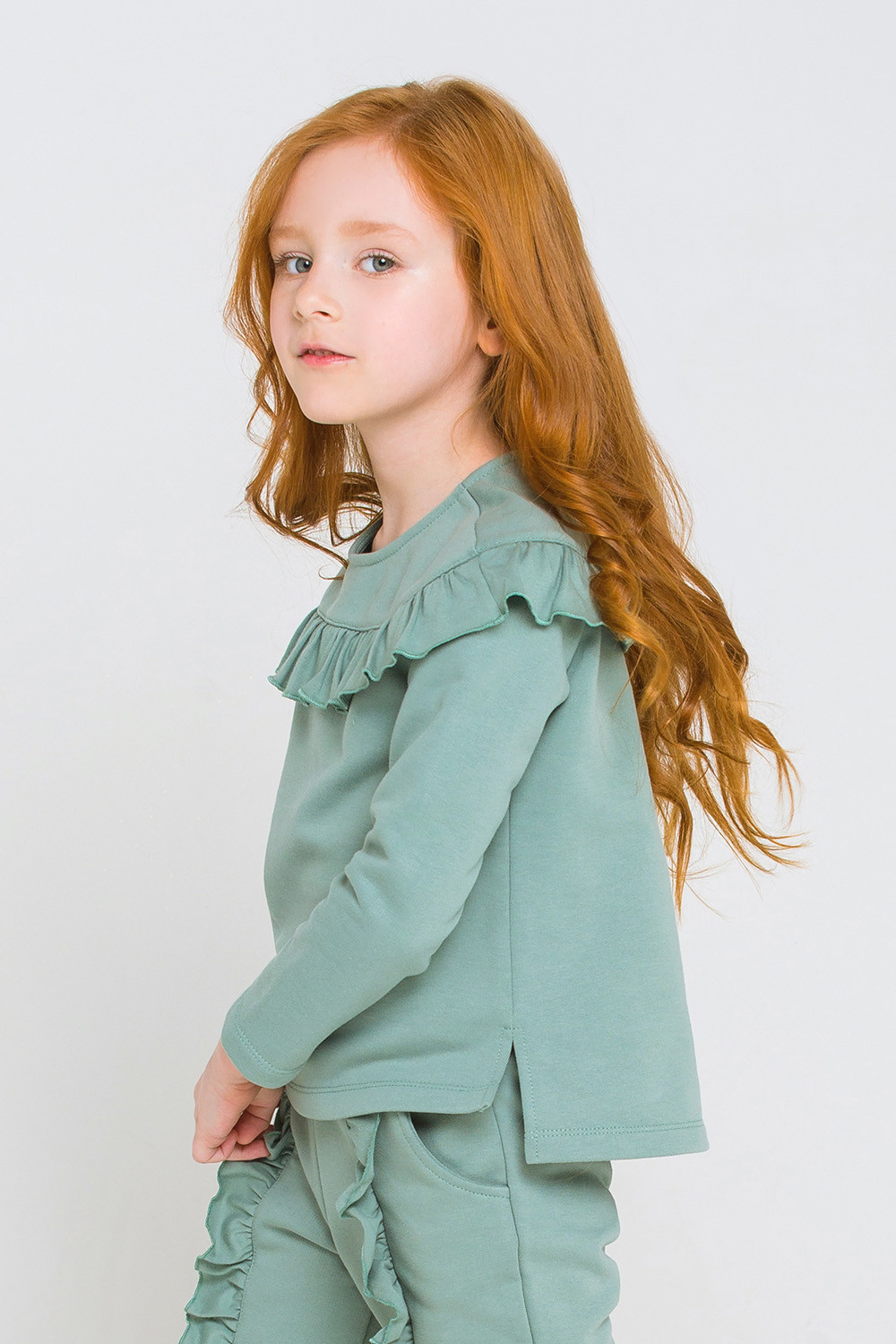 картинка Джемпер для девочки Crockid КР 300777 серо-зеленый к219 от магазина детских товаров ALiSa