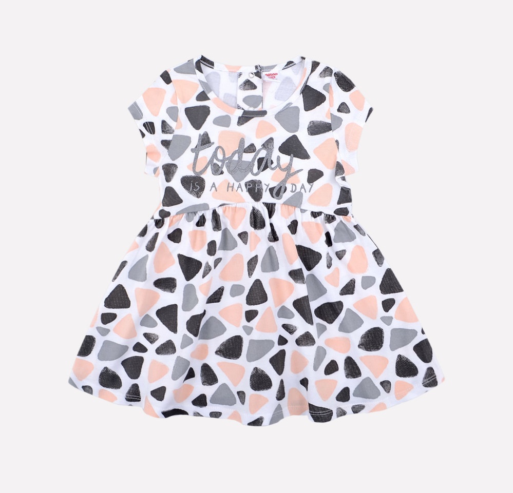 картинка Платье для девочки Crockid К 5405 акварельные пятна на белом от магазина детских товаров ALiSa