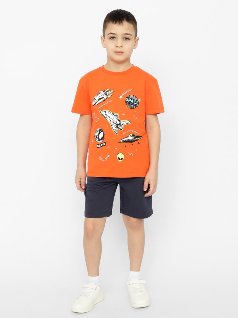картинка Футболка для мальчика Cherubino CSKB 63656-29 Оранжевый от магазина детских товаров ALiSa