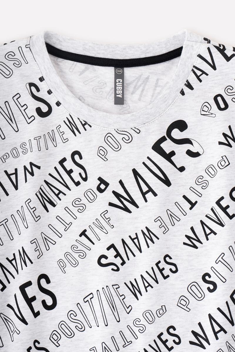 картинка Футболка для мальчика КБ 301786 светло-серый меланж к68 от магазина детских товаров ALiSa