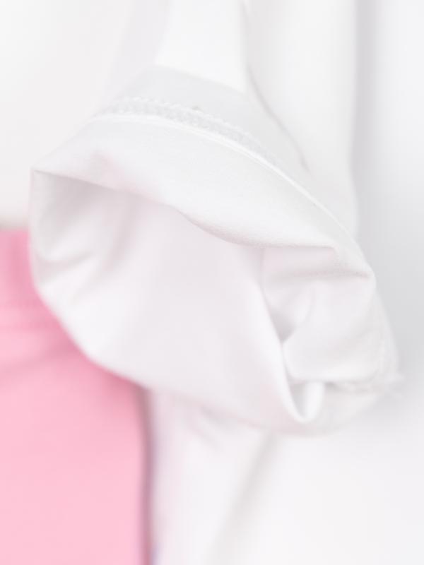 картинка Комплект для девочки Baby Boom КД559/1-К Белый + рзовый от магазина детских товаров ALiSa