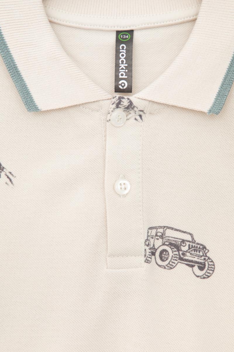 картинка Джемпер поло для мальчика Crockid КР 302232 бежевый к426 от магазина детских товаров ALiSa