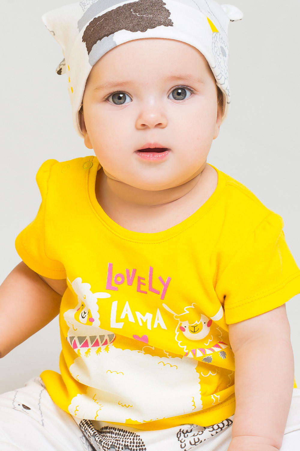 картинка Комплект для девочки Crockid К 2358 солнечный желтый + ламы от магазина детских товаров ALiSa