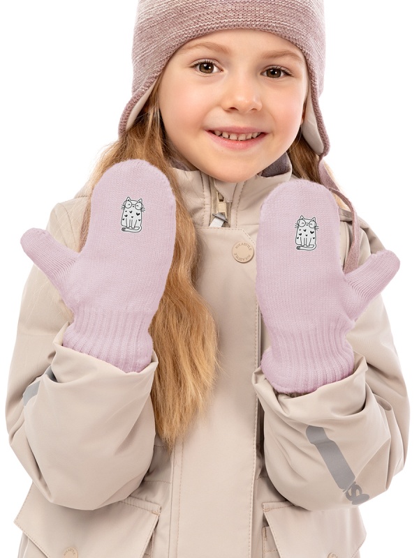 картинка Варежки для девочки NIKASTYLE 14м12025 Пудра от магазина детских товаров ALiSa
