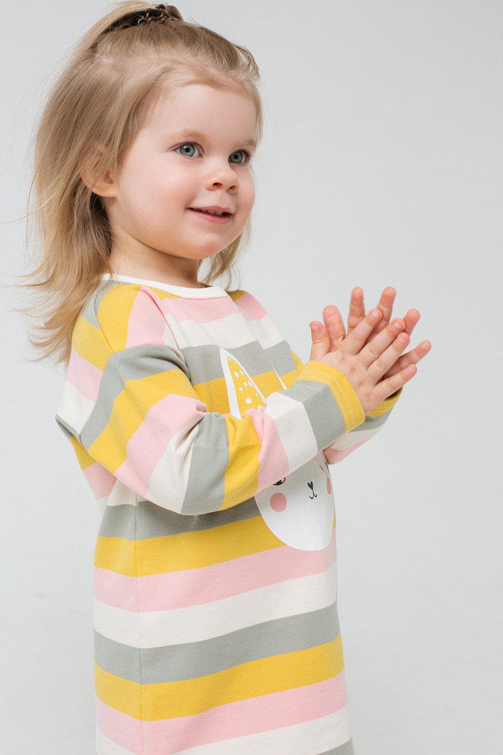 картинка Платье для девочки Crockid КР 5709 цветная полоска к297 от магазина детских товаров ALiSa