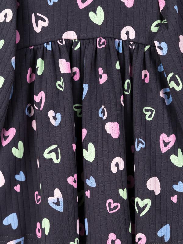 картинка Платье для девочки Baby Boom С246/1-И я729 Сердечки на графите от магазина детских товаров ALiSa