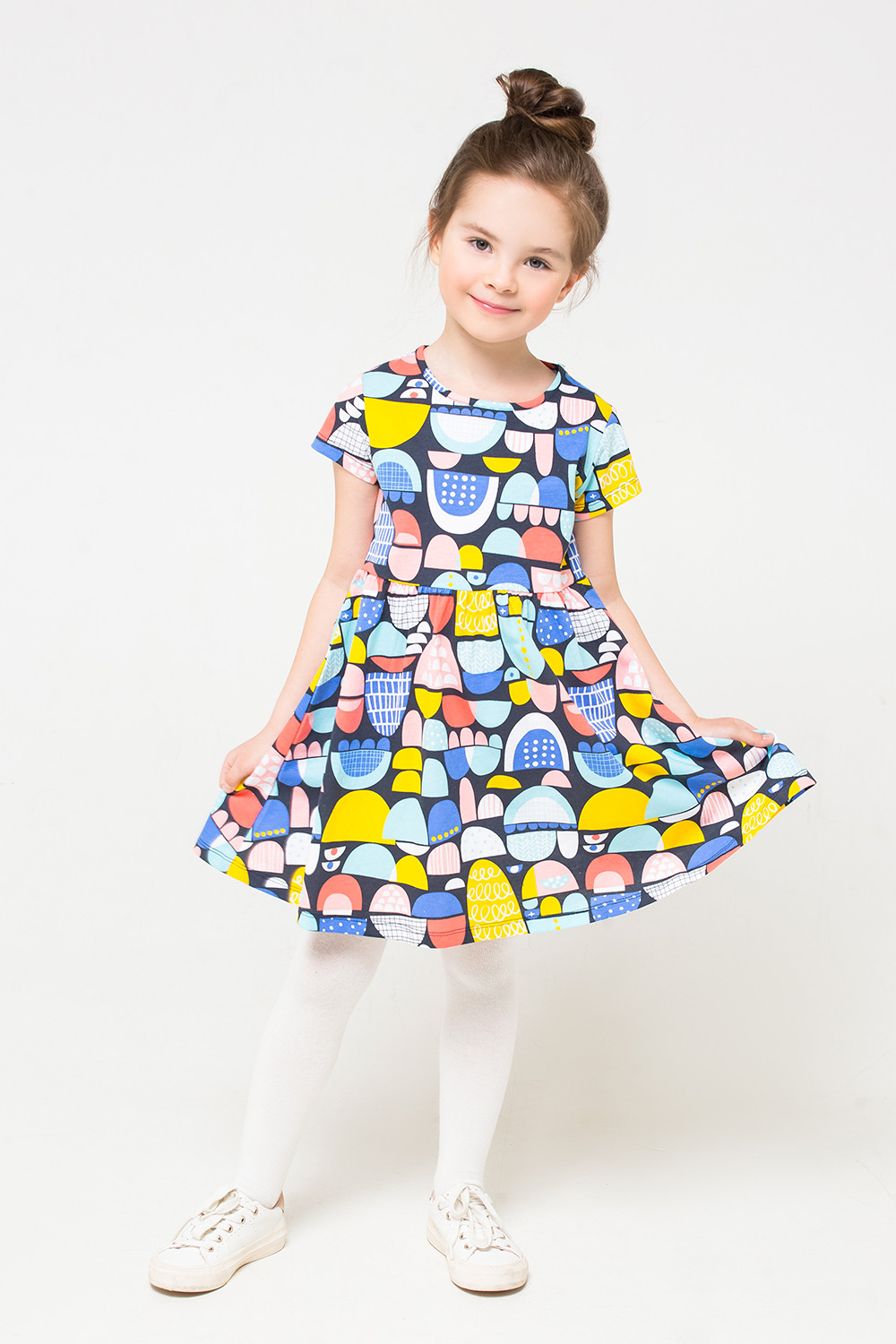 картинка Платье для девочки Crockid К 5646 цветные холмики к1254 от магазина детских товаров ALiSa