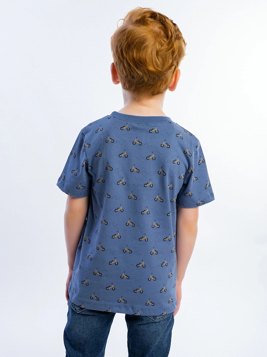 картинка Футболка для мальчика Youlala YLA 0954102601 Синий, велосипеды от магазина детских товаров ALiSa