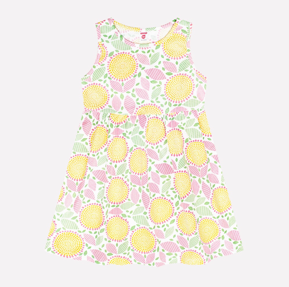картинка Платье для девочки Crockid К 5520 подсолнухи на сахаре от магазина детских товаров ALiSa