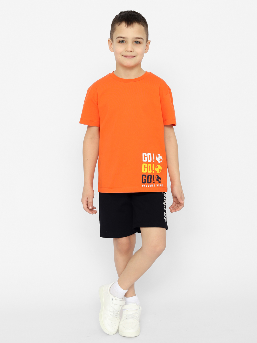 картинка Футболка для мальчика Cherubino CSKB 63657-29 Оранжевый от магазина детских товаров ALiSa
