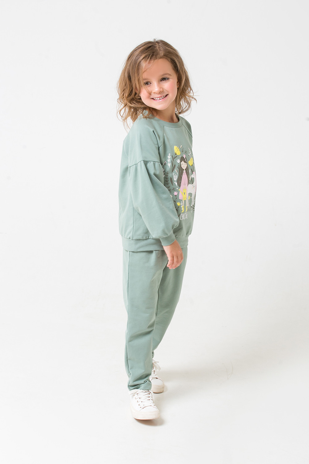 картинка Джемпер для девочки Crockid КР 301259 весенний зеленый к285 от магазина детских товаров ALiSa