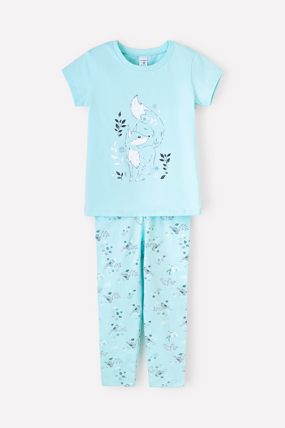картинка Пижама для девочки Crockid К 1572 светлый минт, весеннее пробуждение от магазина детских товаров ALiSa