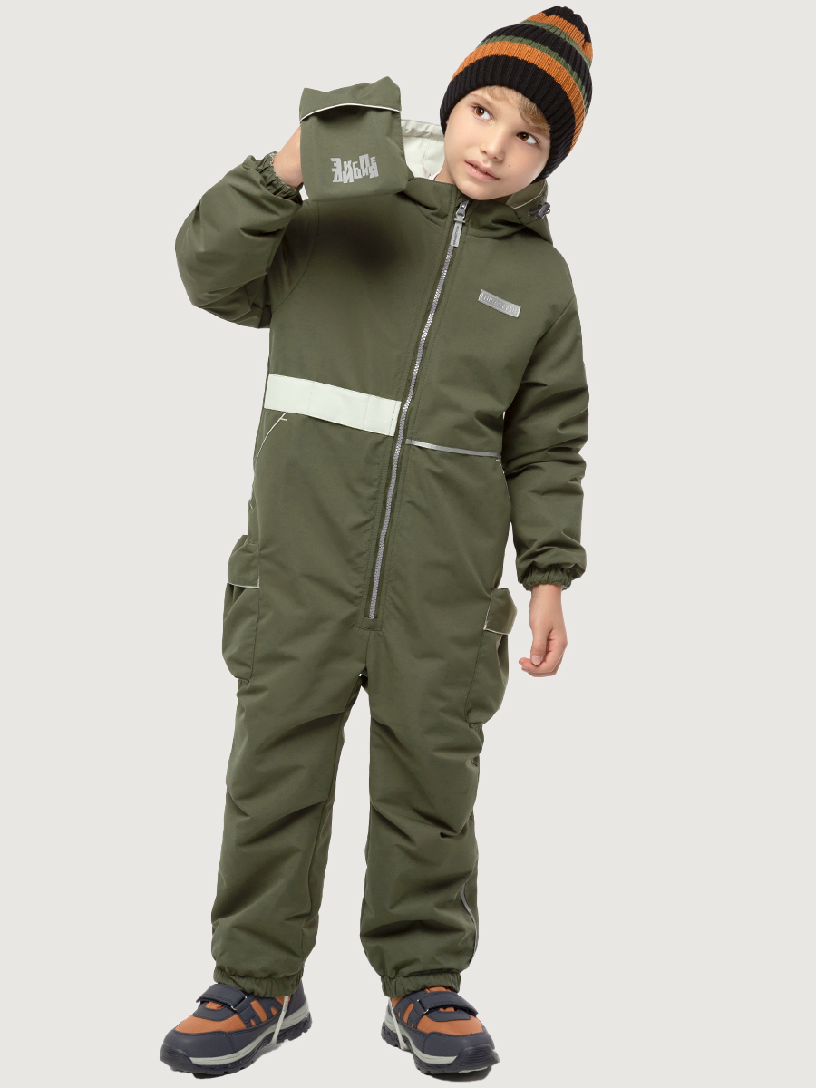 картинка Комбинезон утеплённый для мальчика NIKASTYLE 8м2725 Хаки кешью от магазина детских товаров ALiSa