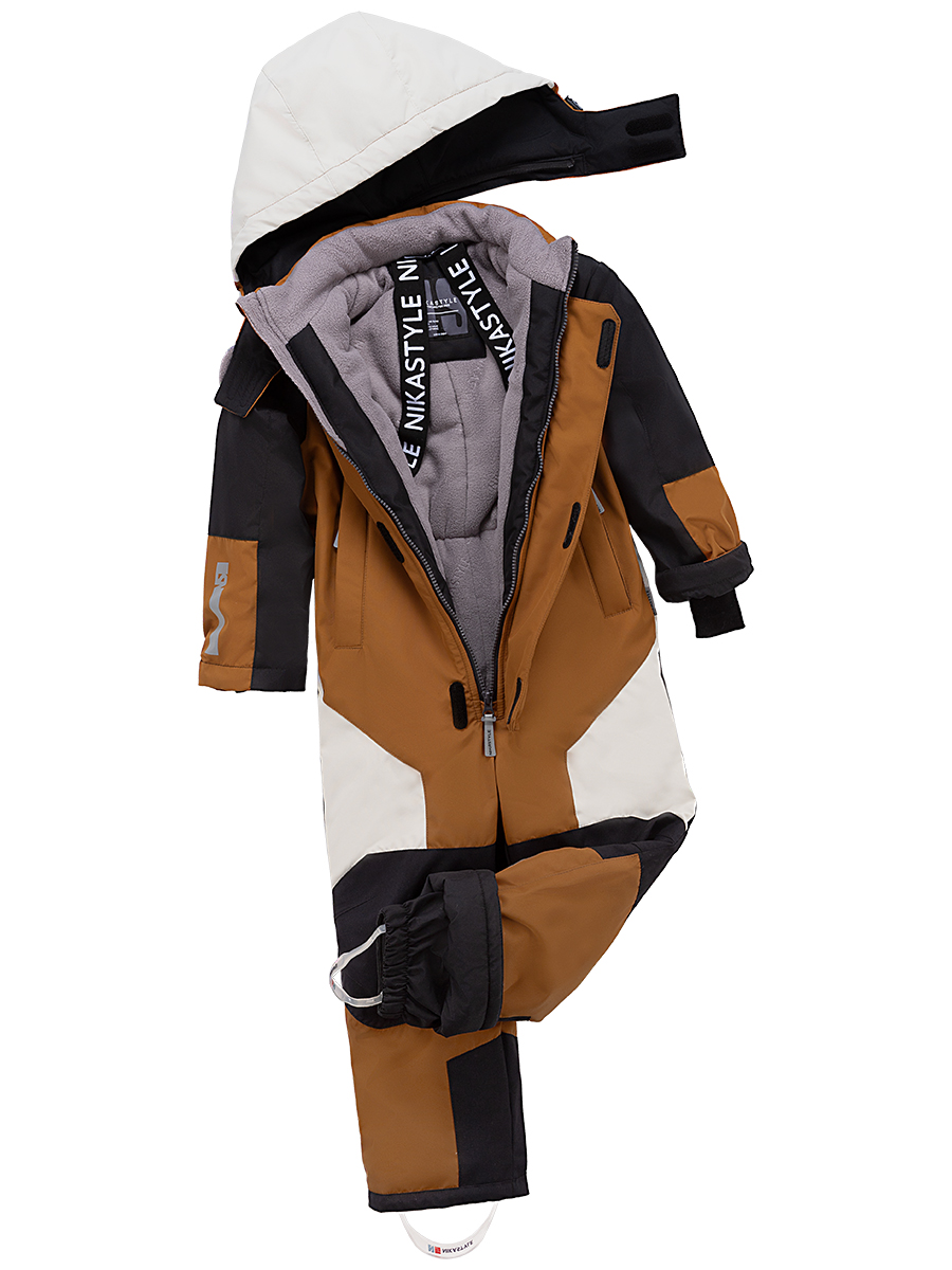 картинка Комбинезон зимний для мальчика NIKASTYLE 8з6524 Кэмел черный от магазина детских товаров ALiSa