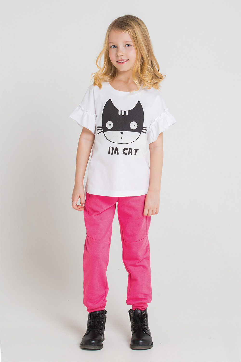 картинка Брюки для девочки Crockid КР 4732 ярко-розовый к215 от магазина детских товаров ALiSa