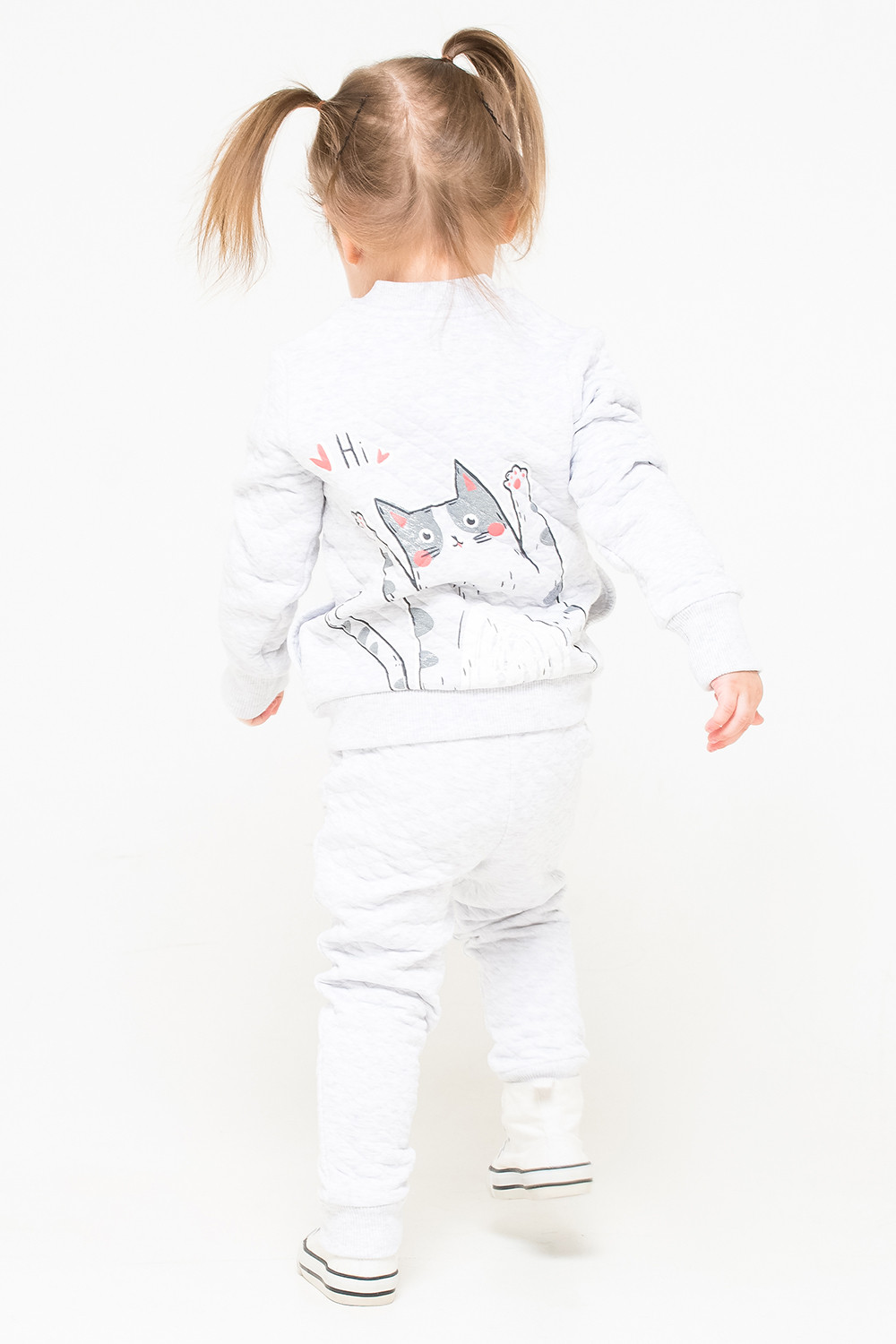 картинка Комплект для девочки Crockid КР 2701 светло-серый меланж к261 от магазина детских товаров ALiSa