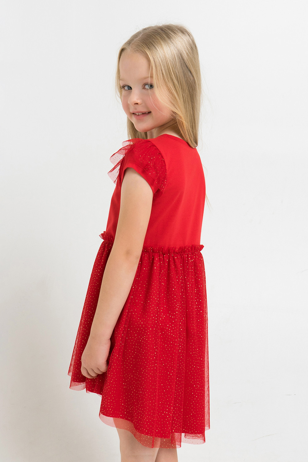 картинка Платье для девочки Crockid К 5630 насыщенно-красный от магазина детских товаров ALiSa