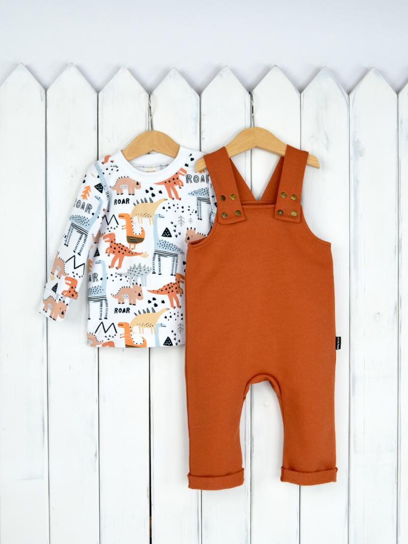 картинка Комплект для мальчика Baby Boom КД375/1 Белый + Терракот от магазина детских товаров ALiSa