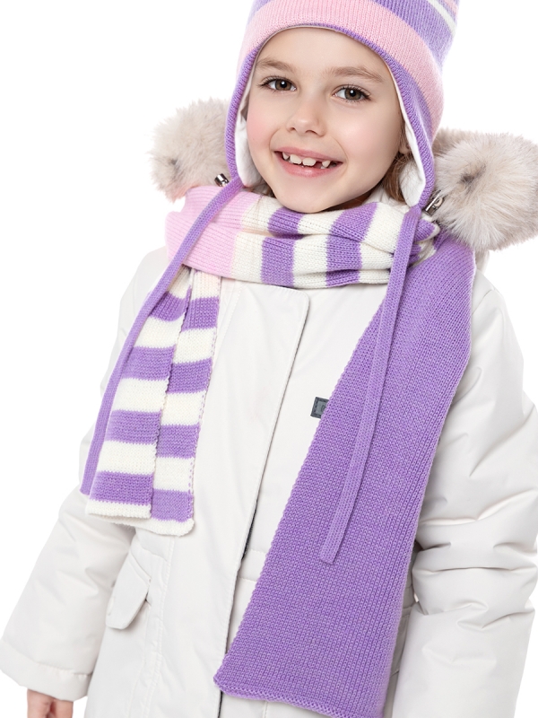 картинка Шарф для девочки NIKASTYLE 17з15724 Фиалка светло-розовый от магазина детских товаров ALiSa