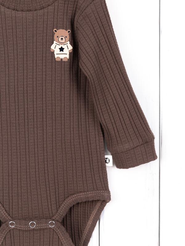 картинка Боди детское Baby Boom Б143/2-Р Ажурная рибана Кофе я734 от магазина детских товаров ALiSa