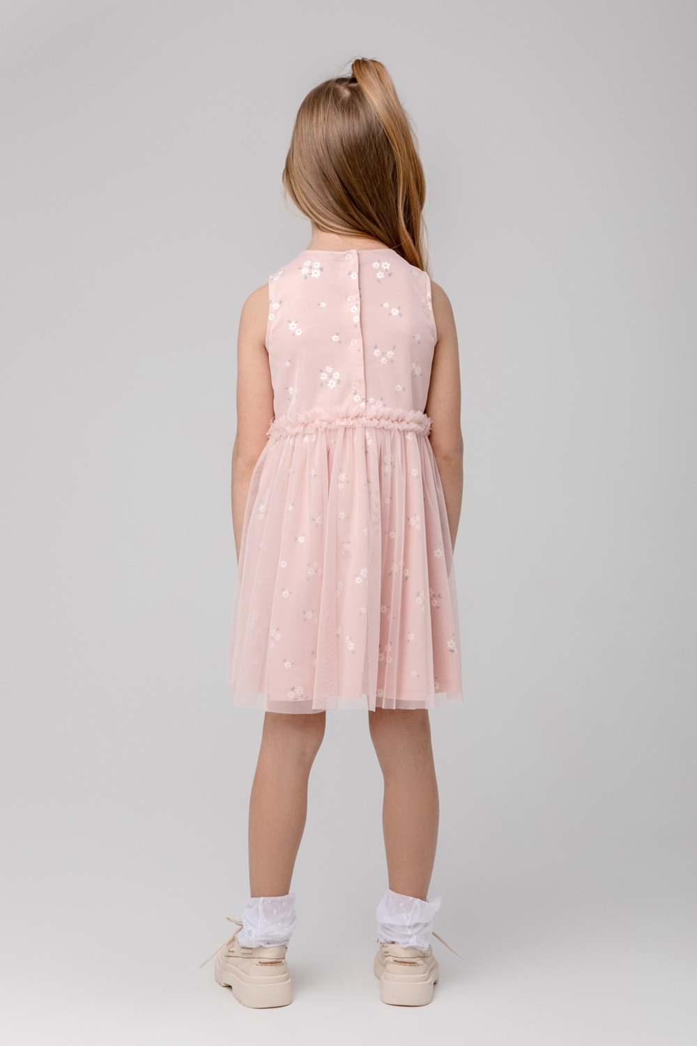 картинка Платье для девочки Crockid КР 5734 дымчатая роза, ромашковое поле к367 от магазина детских товаров ALiSa