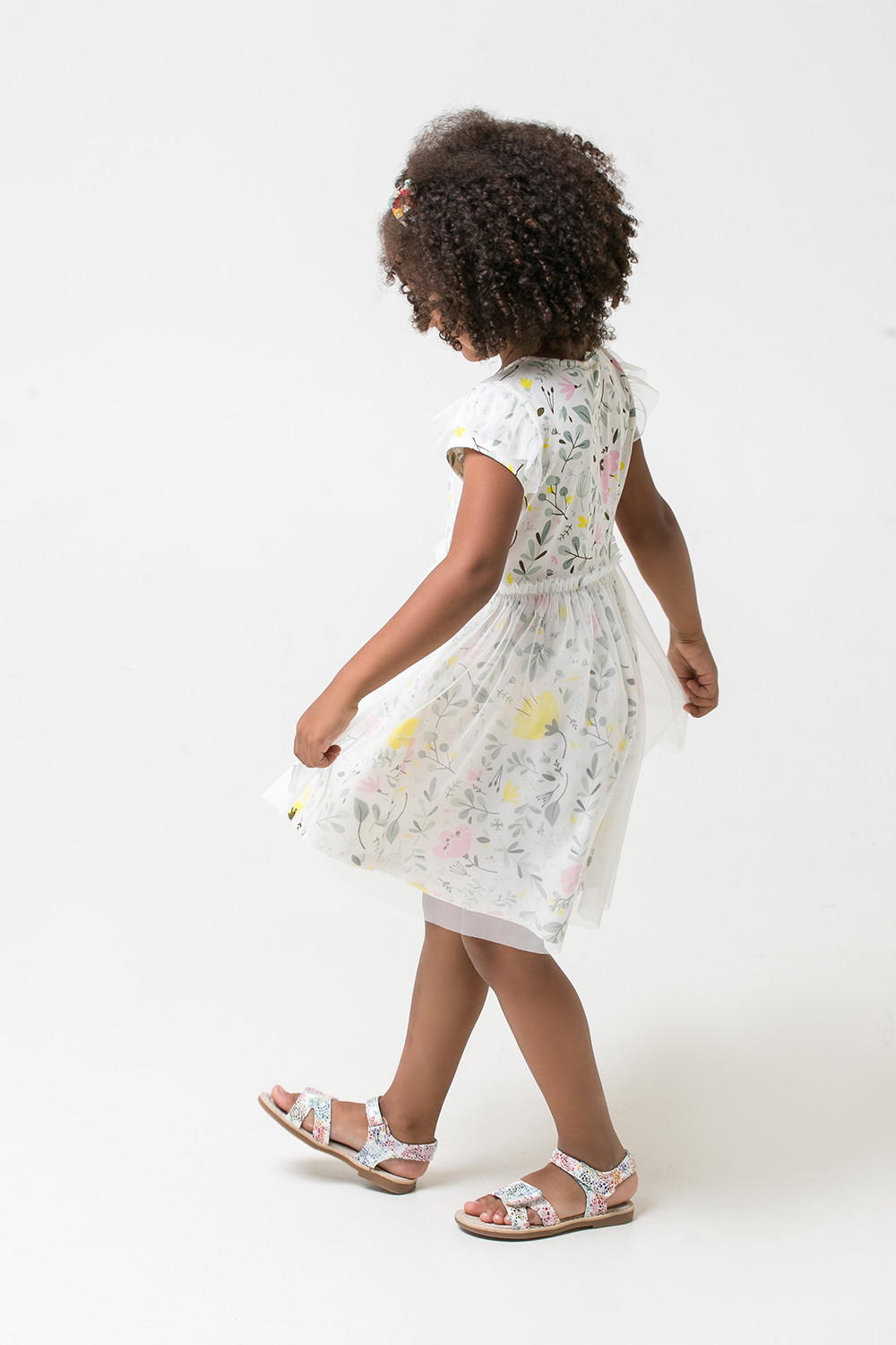 картинка Платье для девочки Crockid КР 5679 белая лилия, нежные цветы к285 от магазина детских товаров ALiSa