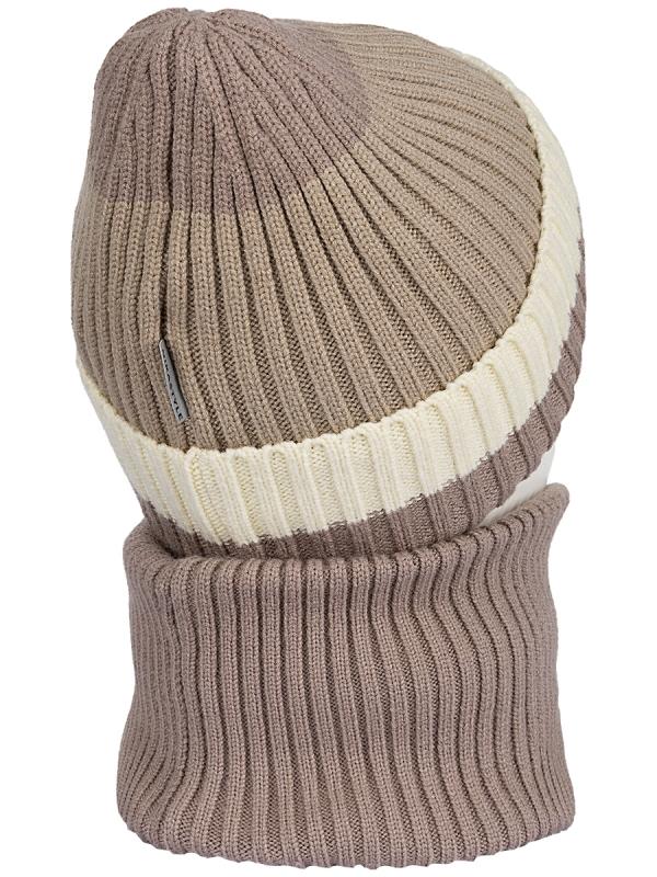 картинка Комплект шапка снуд для девочки NIKASTYLE 12з16524 Какао молоко от магазина детских товаров ALiSa