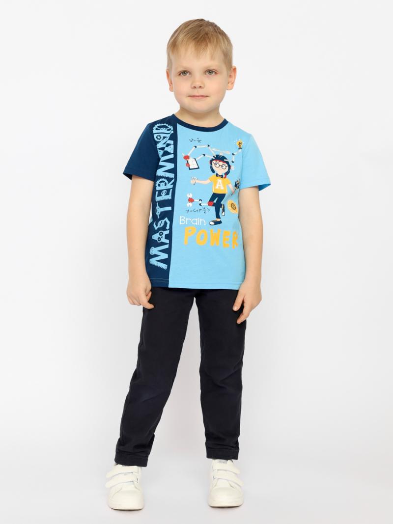 картинка Футболка для мальчика Cherubino CWKB 63173-43-326 Голубой от магазина детских товаров ALiSa