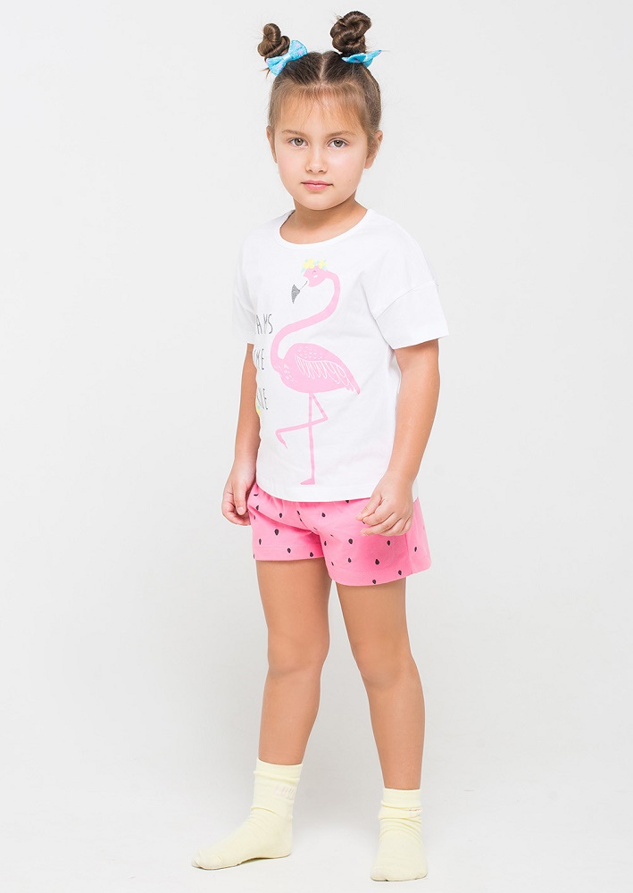 картинка Пижама для девочки Crockid К 1535 белый + арбуз на клубничном суфле от магазина детских товаров ALiSa
