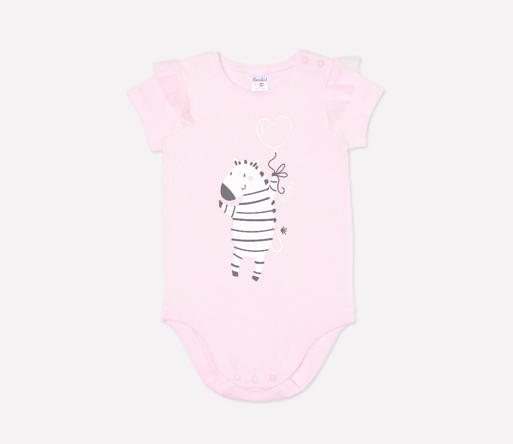 картинка Полукомбинезон для девочки Crockid К 6292 нежно-розовый (веселые зебры) от магазина детских товаров ALiSa